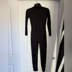 Elegant Black Turtleneck Jumpsuit